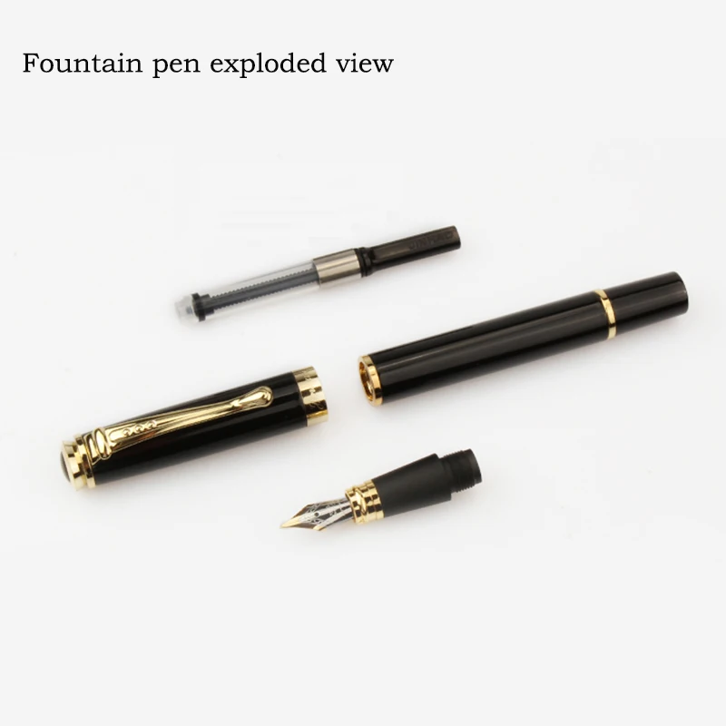 Jinhao 500 черные золотые перьевые ручки высокого качества перьевые Роскошные чернила офисная деловая Ручка высокого класса Студенческая Подарочная перьевая ручка