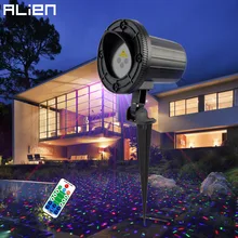 ALIEN Outdoor RGB Star Laser Projector Shower Light Waterproof Garden Christmas Lights Outdoor Xmas Tree Holiday Party Lighting