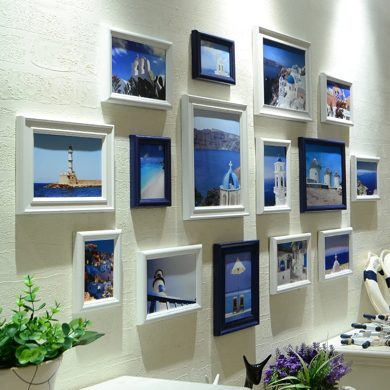 Fresh Ocean Креативный дизайн настенные подвесные рамки для фотографий Набор 15 шт