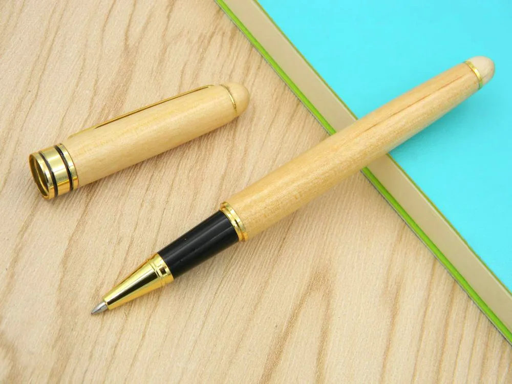 

1pc lot standard oak white wood gift Rollerball pen