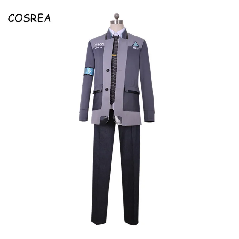 

Detroit Become Human Connor Tops Coat Pants Tie Male Long Sleeve Clothing Set Suits Tight Uniform Cosplay Costumes