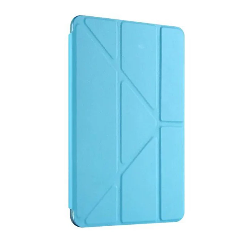 

For iPad mini 4 case Soft TPU Silicon Back Ultrathin Tri-folded Flip Stand Shockproof Tablet Case for funda iPad mini 4 7.9