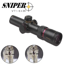 SNIPER VT1-5×24MFPL Hunting Riflescopes Adjustable Red Hunting Light Tactical Scope Reticle Optical Rifle Scope Fast Focus SNIPER VT1-5×24MFPL Hunting Riflescopes Adjustable Red Hunting Light Tactical Scope Reticle Optical Rifle Scope Fast Focus