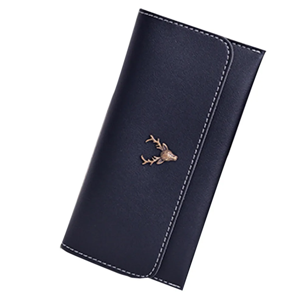 2019 кошелек Для женщин длинные милый олень кожаный чехол-бумажник с кисточкой Для женщин кошельки на молнии с местом для хранения Дамский