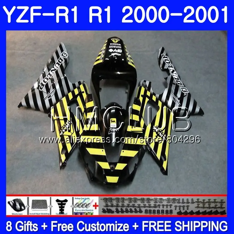 

Bodys For YAMAHA YZF 1000 YZF R 1 YZF R1 00 01 YZF-1000 Frame 108HM.0 YZF1000 YZFR1 00 01 YZF-R1 2000 2001 Fairing Golden silver