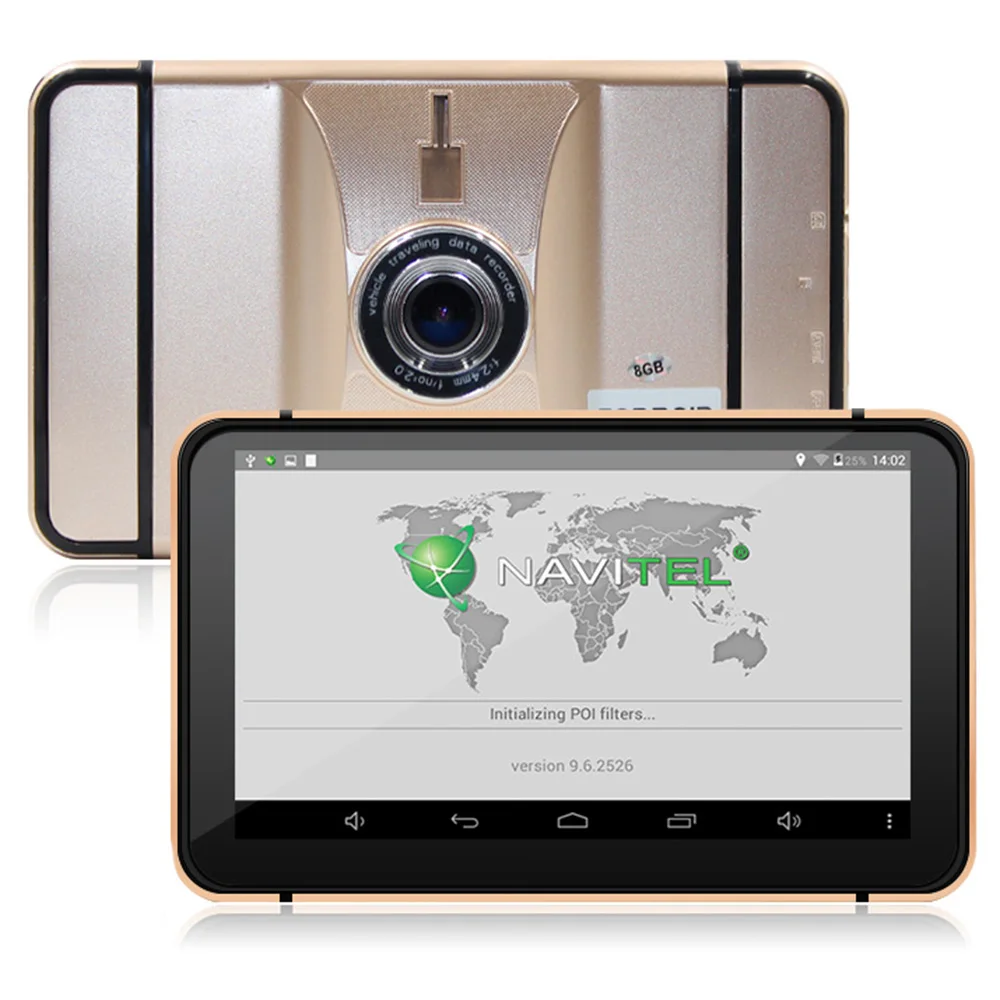 Android 4,4 7 дюймов Автомобильный Dvr камера емкостный экран Hd 1080 P Bluetooth Wi Fi Mp4 мультимедийный плеер Gps навигатор