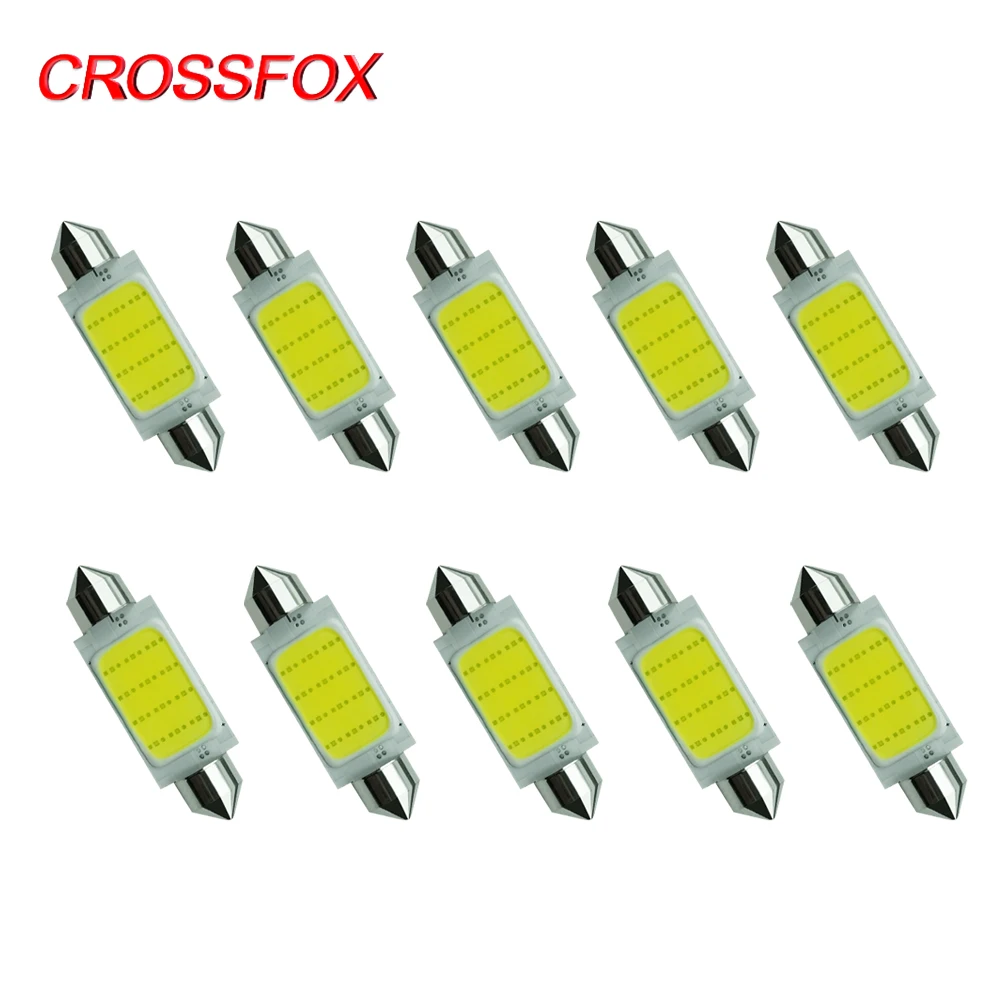 

CROSSFOX Car Bulbs Accessories Styling LED 6000K 12V Festoon COB 42MM LED Reading Dome Interior Light Marker Parking Auto Lamp