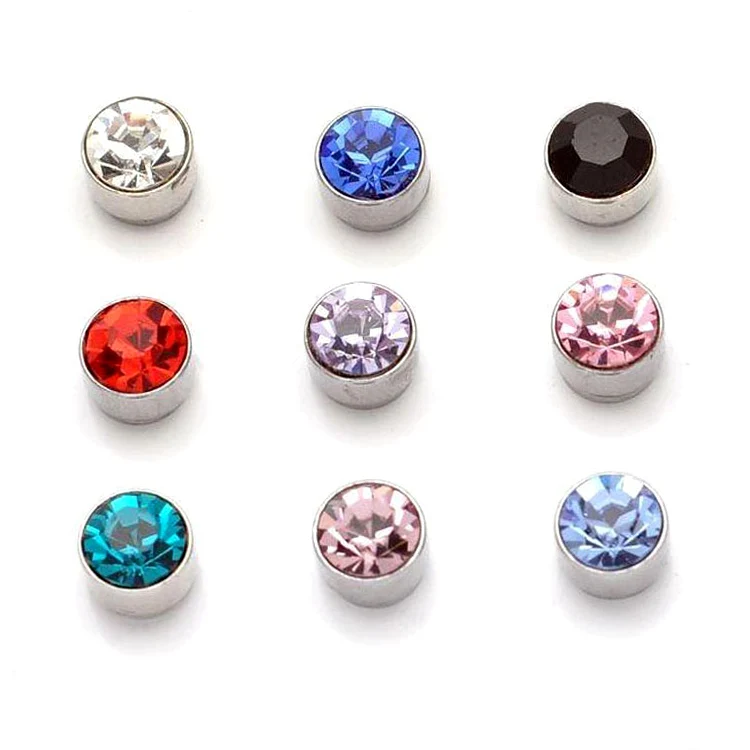 2018 Новые магнитные серьги гвоздики с кристаллами для похудения пластырь