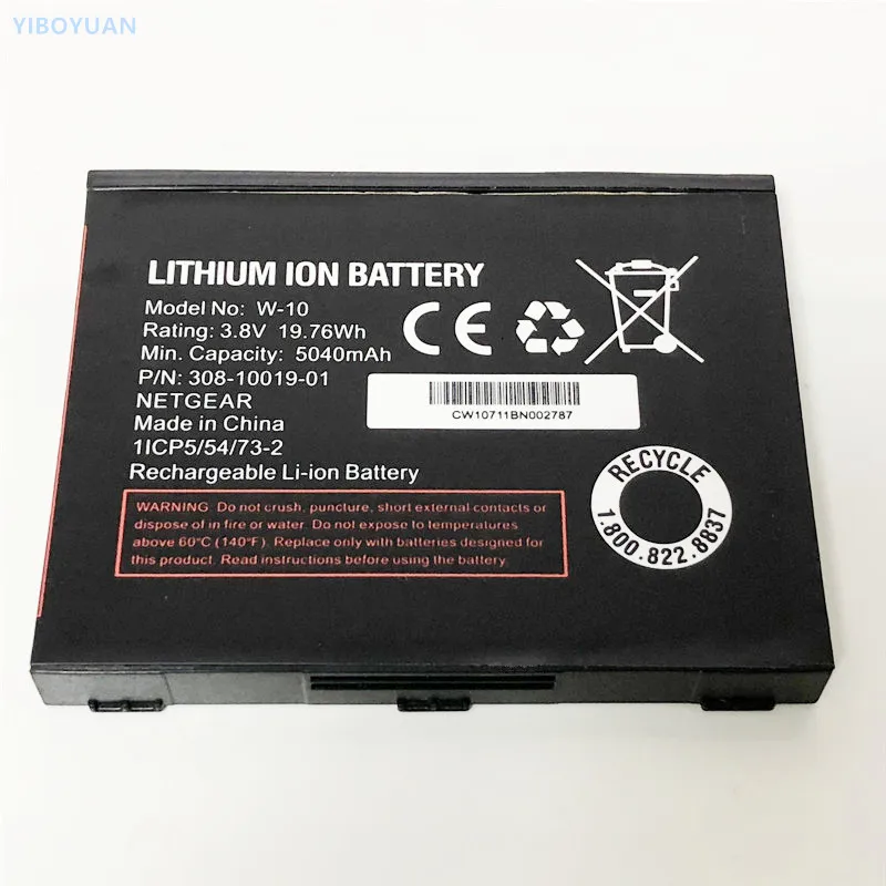 

3.8V 5040mAh W-10 P/N:308-10019-01 For Netgear NightHawk M1 MR1100 Battery