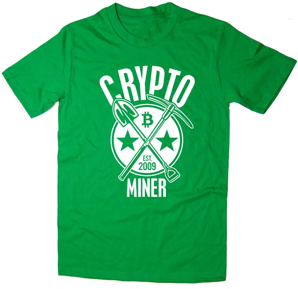 Crypto Miner T-Shirt - Btc Eth Ltc Cryptocurrency Bitcoin Newest 2019 Men T-Shirt Fashion Fashion Men Clothing Brand T-shirt