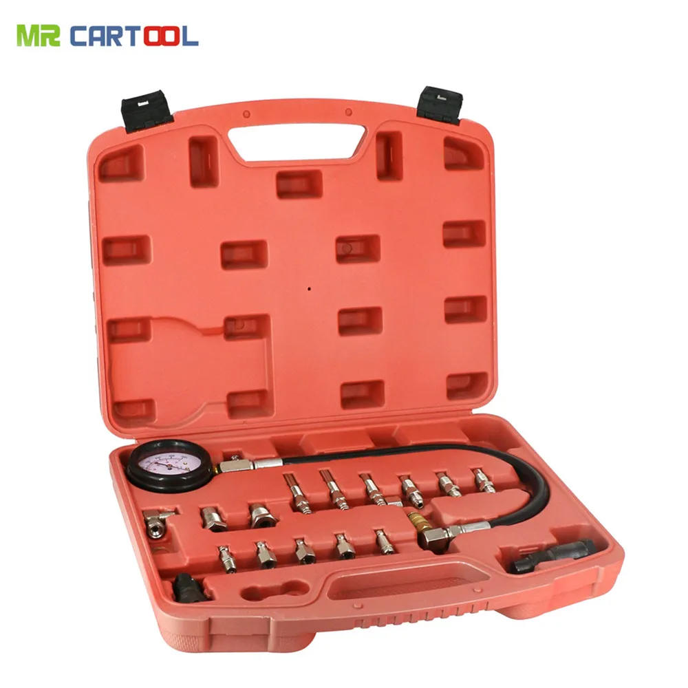 

TU-15A Diesel Car Engine Compression Cylinder Pressure Tester Gauge Manometer Kit 0-1000psi Auto Pressure Inspection Repair Tool