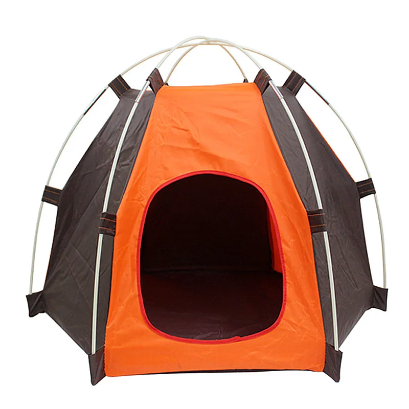 Pet Dog Cat Tent Folding Hexagonal Oxford Pet Tent Detachable for Small Medium Large Dogs Cats Outdoor Camping Home Travel House