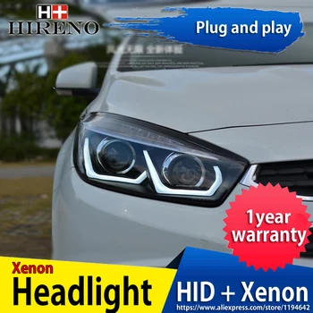 

Hireno Headlamp for 2015 2016 Chevrolet Cruze Headlight Headlight Assembly LED DRL Angel Lens Double Beam HID Xenon 2pcs