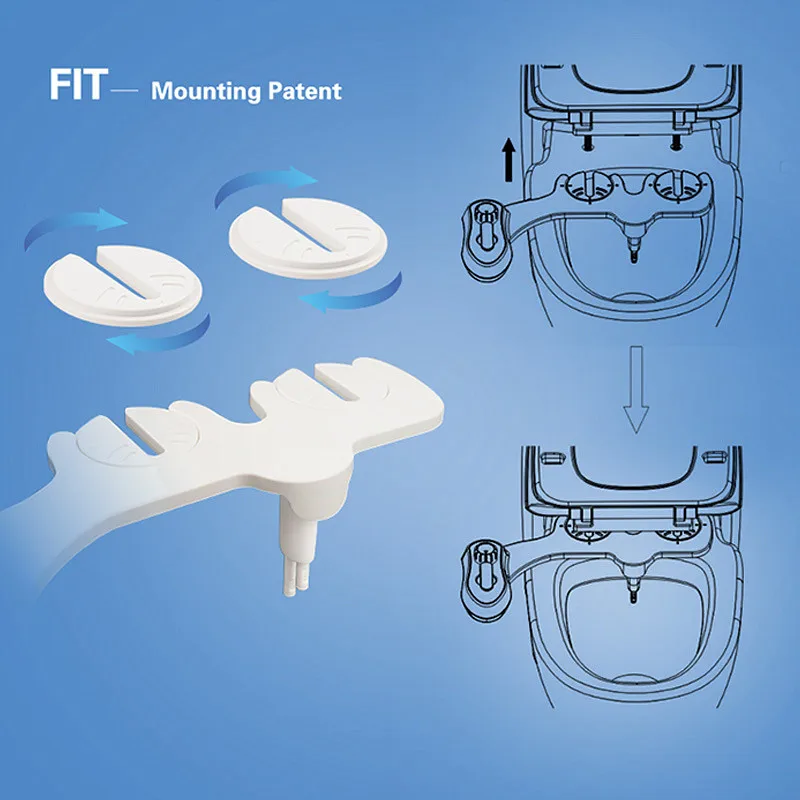 Без батареи унитаз биде, горячая и холодная вода двойной сопло биде, выдвижная насадка Биде Насадка На клизму душ опрыскиватель, J17603