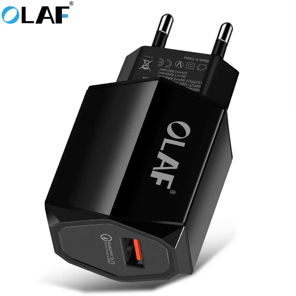 Olaf USB Charger For Samsung Quick Charge 3.0 Fast Charger QC3.0 QC2.0 18W Portable USB Power Adapter Charger for Phone Chargers