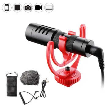 

YICHUANG YC-VM100 Universal Compact On-Camera Video microphone 3.5mm for Nikon Canon Sony DSLR Cameras and Camcorders iPhone