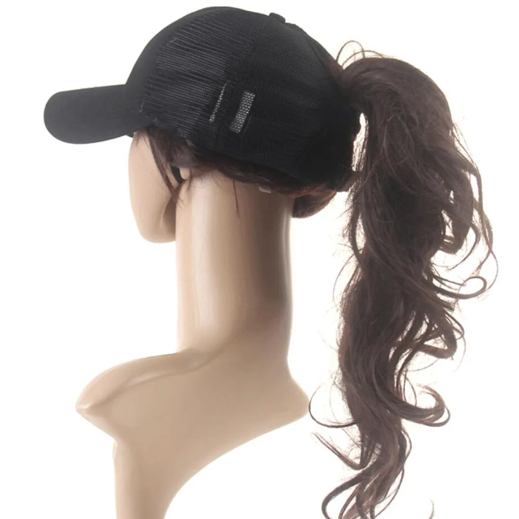 Unisex de moda Cola de Caballo desordenado bollos camionero simple hueco de béisbol Visor gorras papá casuales sombreros gorras para hombre Baseball #20 Unisex de moda Cola de Caballo desordenado bollos camionero simple hueco de béisbol Visor gorras papá casuales sombreros gorras para hombre Baseball #20