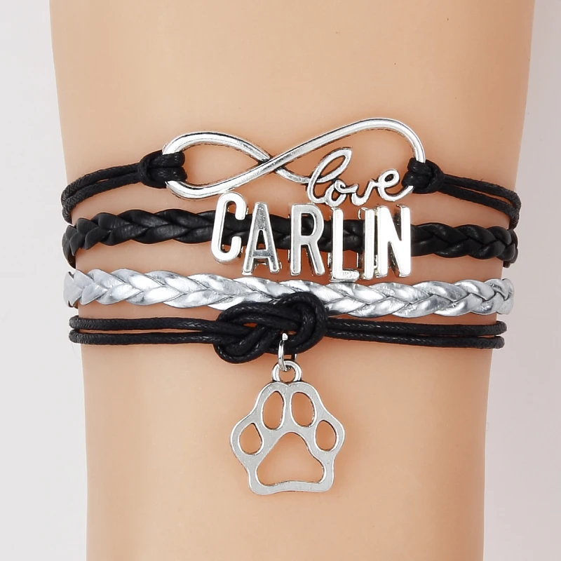 NCRHGL трендовые Бесконечная любовь браслеты CARLIN браслеты животное амулет лапа плетеные браслеты, ювелирные изделия для женщин мужчин Прямая