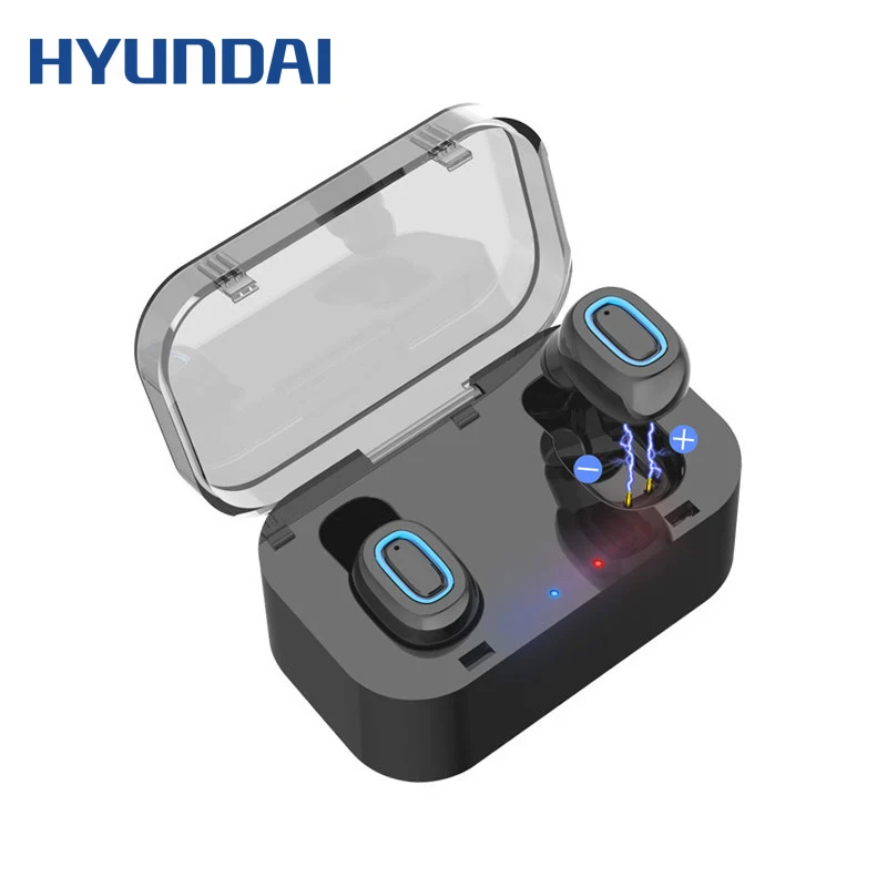 

HYUNDAI Mini TWS Bluetooth Earphones True Wireless Stereo Earbuds In-ear Earpiece w/ Mic Charging Dock for iPhone Xiaomi Phone