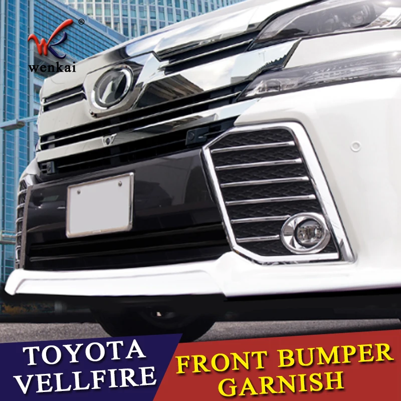 Передний хромированный противотуманный светильник Накладка для Toyota VELLFIRE 2015 2016