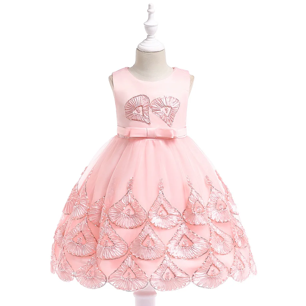 

Brand Elegant Kids Girls Evening Gowns Party Girl Dress up Children Wedding Prom Dress Sequin Girls Clothes Princess Costume 10y