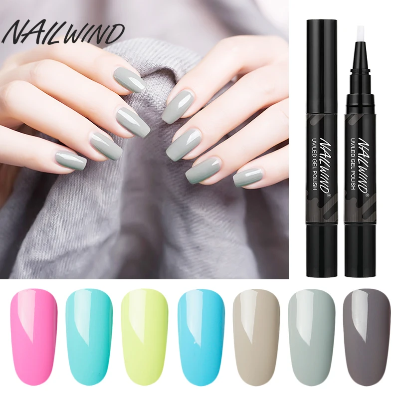 Nailwind 5 мл Гель лак для ногтей Карандаш 60 цветов УФ Гибридный гвоздь Гелевая Кисть