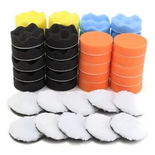 50 шт./компл. Полировка Шлифовка губки колодки Набор Для Полировки Автомобиля губчатый круг буфера восковой полировки Pad набор сверл набор ручного инструмента