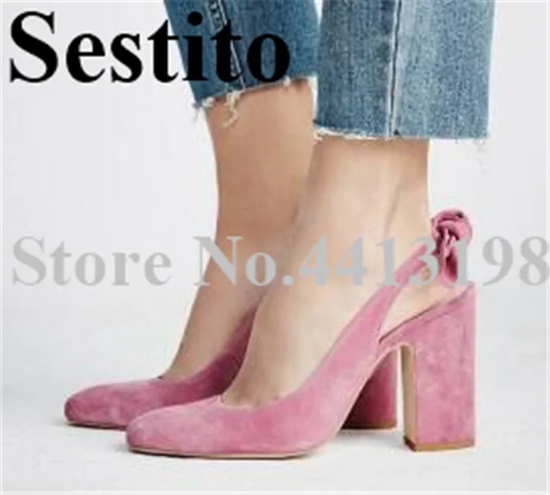 

2019 New Fashion Sweet Pink Shallow Casual Pumps Pointed Heels Hoof Heels Women Pumps Back Strap Lace-up High Heels Women Shoes
