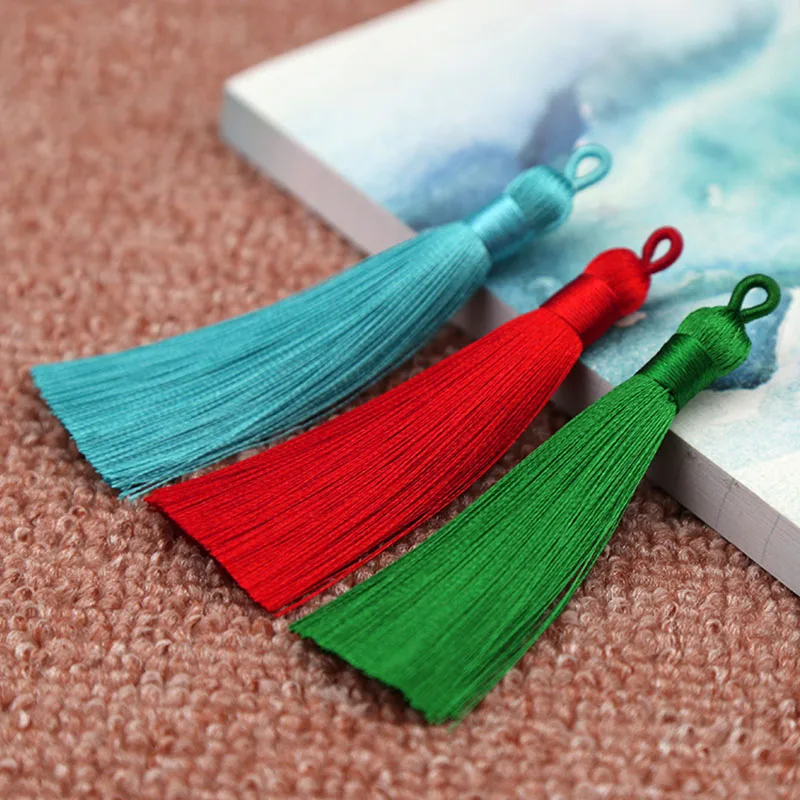 5pcs/lot 8cm Long Multicolor Cotton Silk Tassel Brush for Earring Charm Pendant DIY Craft supplies home Jewelry decorations