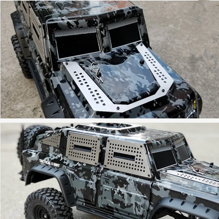 

Rc Car Part 1/10 Traxxas TRX-4 Tactical Unit Body Shell Car Metal Armored Car Window Skid Board