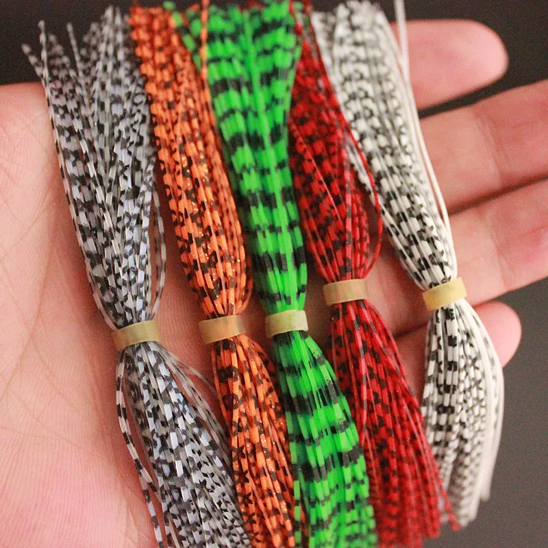 5 bundles 50strands per bundle Lures Soft Worm Body Squirmy Wormy Fly Tying Legs Materials Rubber String Flies Baits Silicone
