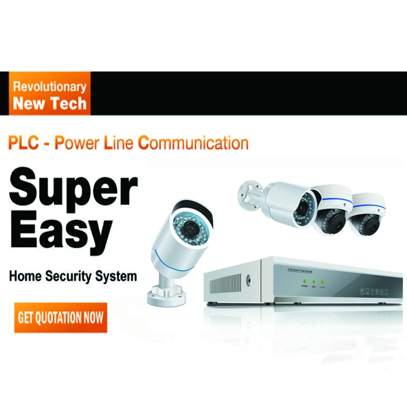 4 шт. 960P PLC IP купольная камера и 1080P ONVIF NVR DIY комплект на основе технологии связи