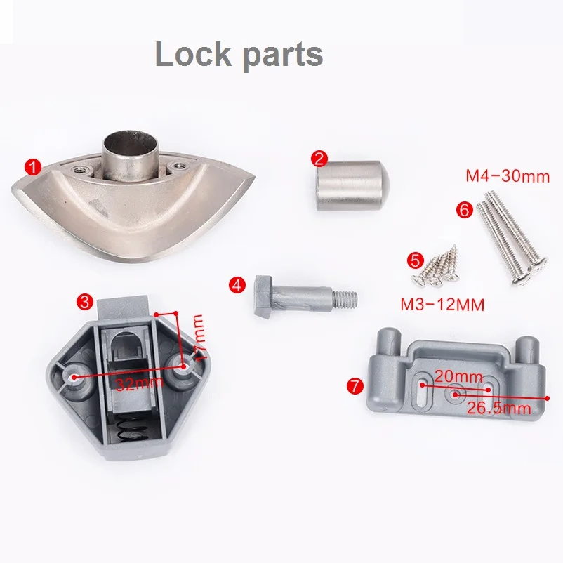 5x Half Moon Push Button Lock Caravan Motorhome Pop Up Knob Latch Lock