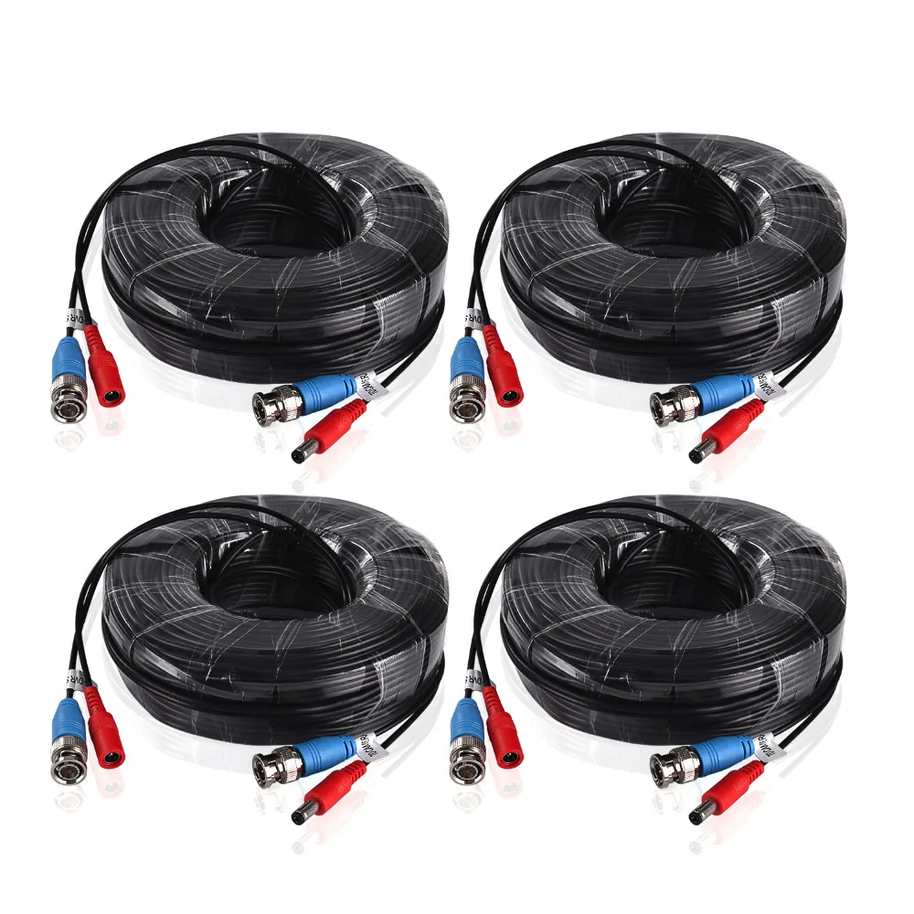 bilder für White & Black 4 stücke 100ft 30 Mt CCTV Kabel BNC + DC stecker kabel Für CCTV Überwachungskamera und DVR Kits in zubehör bilder für White & Black 4 stücke 100ft 30 Mt CCTV Kabel BNC + DC stecker kabel Für CCTV Überwachungskamera und DVR Kits in zubehör