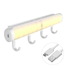 Датчик движения огни, USB Перезаряжаемый 12LED беспроводной под шкаф освещение и палка-на любом месте для шкафа, шкафа, гардероба