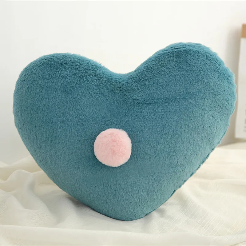 Подушка в форме звезды плюшевая подушка "Корона" милый диван подушка комнаты приборы для декорации 36 см сердце фигурный плюшевый Cuthion - Цвет: green heart-45cm