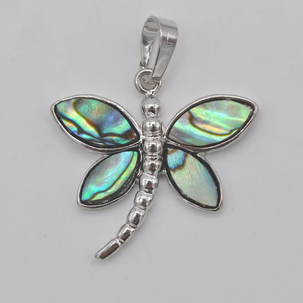 Natural New Zealand Abalone Shell Pendant Jewelry For Gift Dragonfly Bead S157 | Украшения и аксессуары