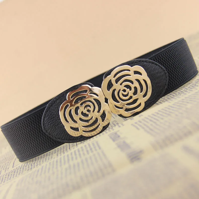 

Flat rose elastic wide belt waist female , decoration cronyism belt