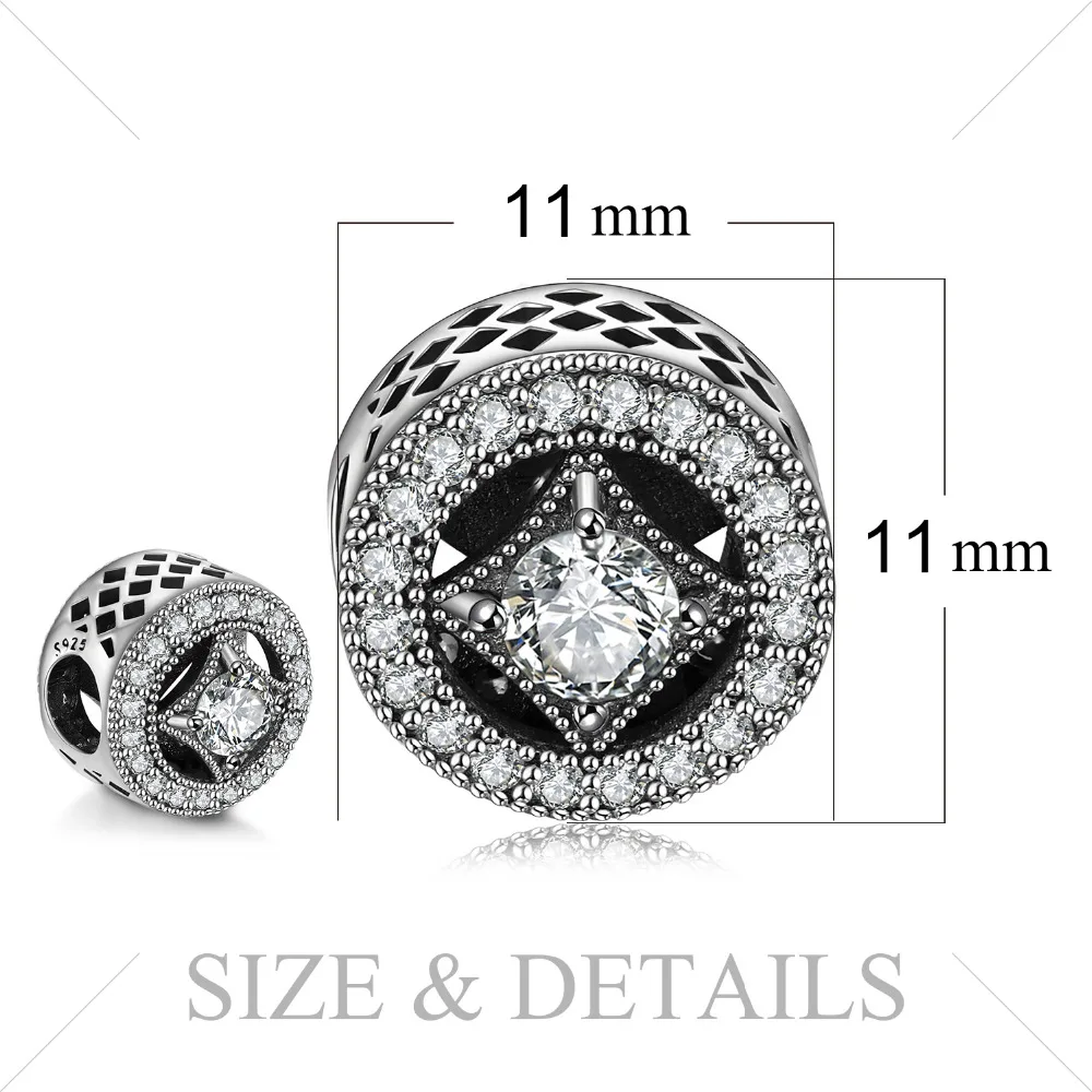  JewelryPalace Invitations 925 Sterling Silver Beads Charms Silver 925 Original For Bracelet Silver 