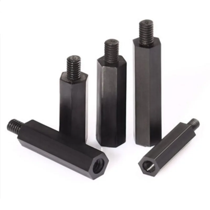 50pcs/lot black Nylon standoff M2 m2.5 M3 M4*L+6 male to female nylon plastic spacer long hex nut 50pcs/lot black Nylon standoff M2 m2.5 M3 M4*L+6 male to female nylon plastic spacer long hex nut