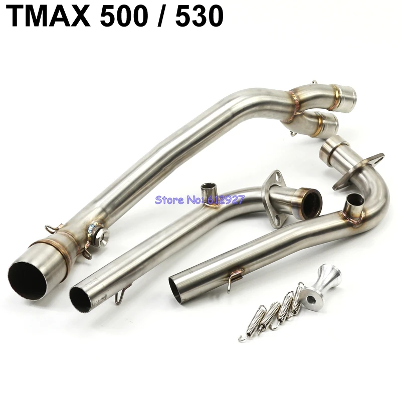 

Motorcycle for Yamaha TMAX 500 TMAX 530 Full Exhaust Link Pipe System Stainless Steel Front Pipe and Connect Mid Pipe Set