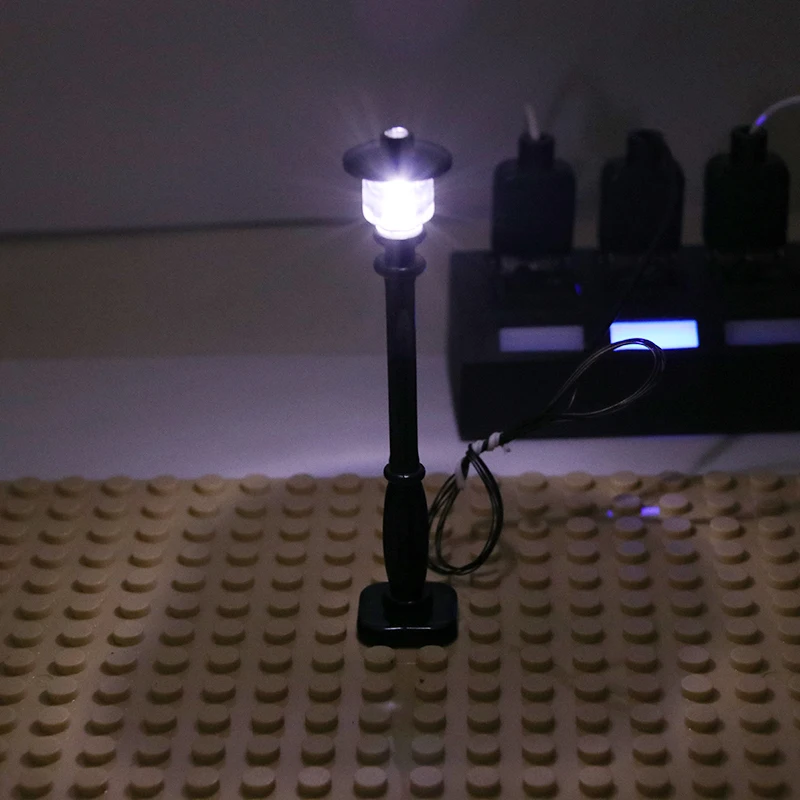 LED street light For Lego Building Block Bricks City Street For lego pin Creator House DIY Toys For Children            (3)