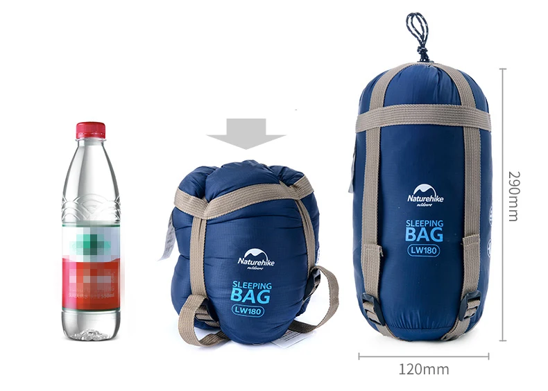 Saco de Dormir Saco de Viagem Saco de Dormir de Algodão Acampamento ao ar Naturehike nh Mini Ultraleve Livre Caminhadas Camping Equipamento Portátil de Algodão 27 Esporte e Lazer