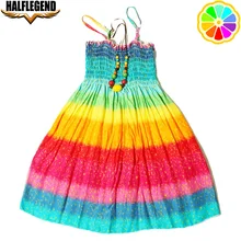 2018 New Summer Bohemian font b Girls b font font b Dress b font Orange Flower