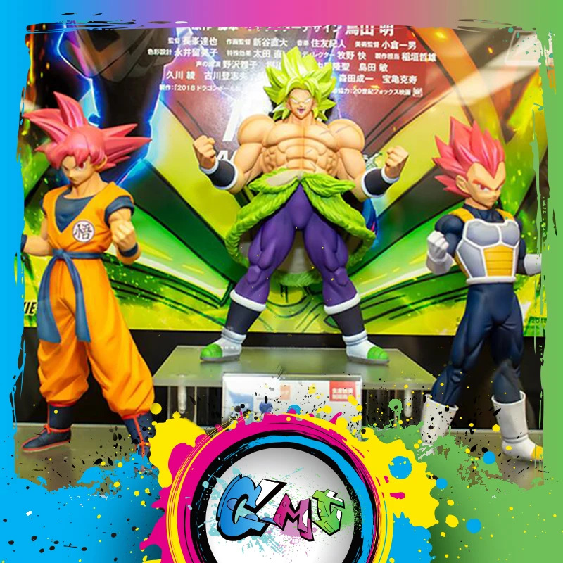 

CMT Banpresto Dragon Ball Super DBS Movie Cyokoku Buyuden Super Saiyan Broly Full Power GOD Son Gokou Vegeta Anime Toy Figure