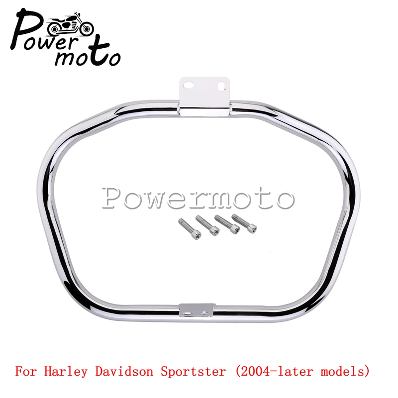 

For Harley Sportster XL883 XL1200 XL 883 1200 Custom Motorcycle Chrome Engine Guard Crash Bar Protection Guard 2014-Later