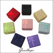 48 шт./партия, модные ювелирные изделия, мульти кольца цвета серьги-гвоздики коробка для хранения 4*4*3 см дисплей упаковка подарочный Органайзер