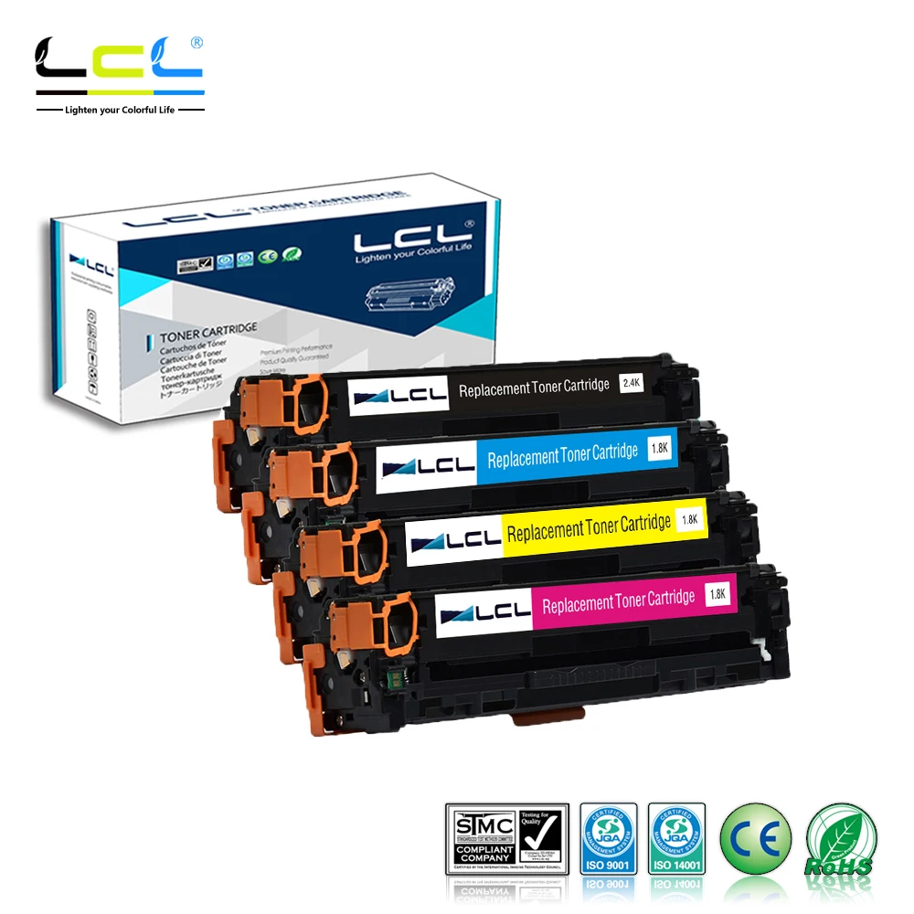 LCL 131X 131A CF210X CF210A CF211A CF212A CF213A (4-Pack KCMY) Toner Cartridge Compatible for HP LaserJet Pro 200 color M251nw LCL 131X 131A CF210X CF210A CF211A CF212A CF213A (4-Pack KCMY) Toner Cartridge Compatible for HP LaserJet Pro 200 color M251nw