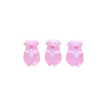 

5 pcs/set Creative 2019 Mascot cute Cartoon Feeding bottle Pig Animal Chew Sound Play Pig Toy Squeaky Funny Toys for kid gift