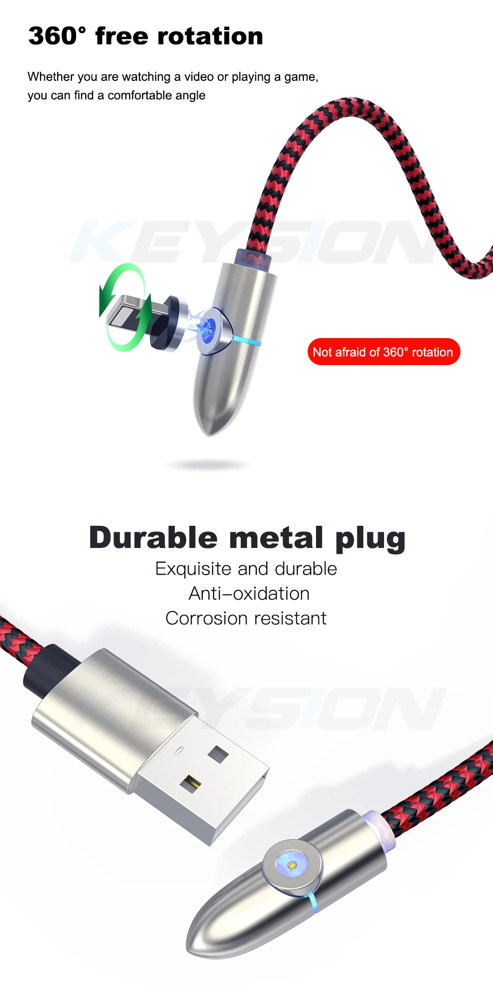 Магнитный зарядный кабель KEYSION L-Line, светодиодный кабель 90 градусов для iPhone XR 8 7 6S Plus и кабель Micro USB и кабель usb type-C USB C